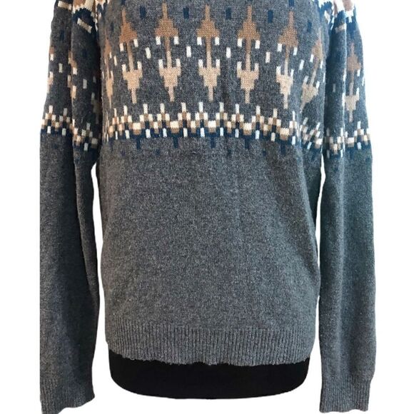 𝅺mango Man Wool Blend Fair Isle Sweater Size S - Picture 3 of 6